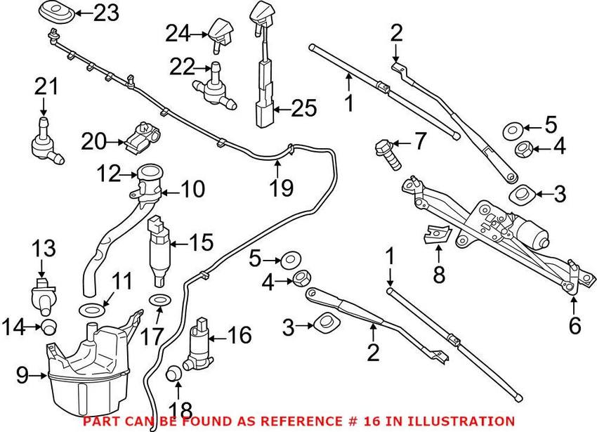 Volvo Windshield Washer Pump 31276105